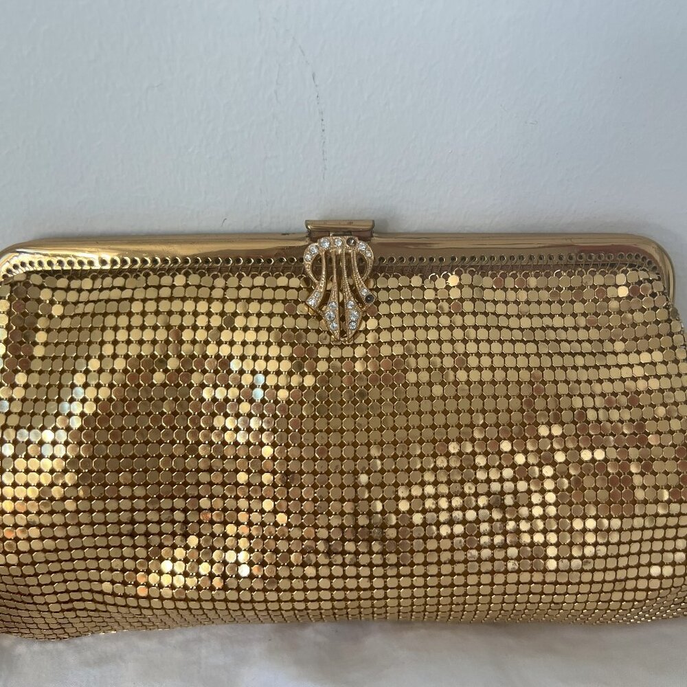 Gold beaded small clutch